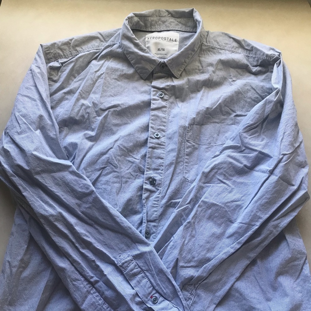 Aeropostale Men’s Button Down Stripe Shirt XL